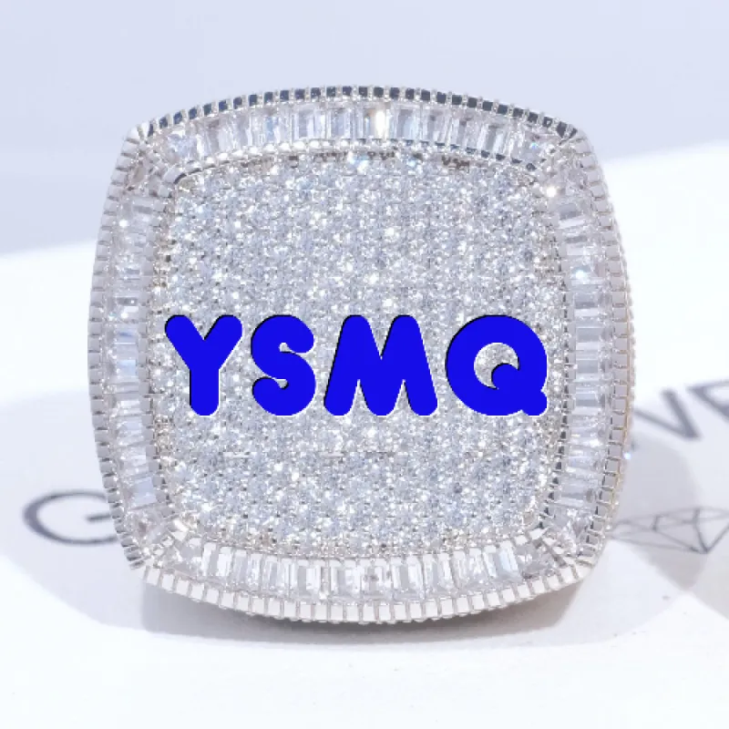 CUSTOM LETTER 3D ICED RING sold by The GUU Shop