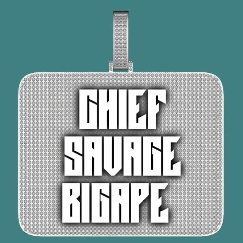 CUSTOM LETTER NECKLACE 3D BIG SQUARE sold by The GUU Shop