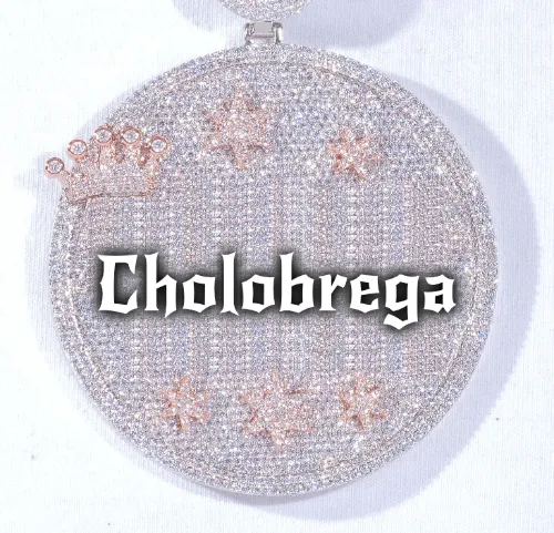 CUSTOM LETTER NECKLACE 3D BIG CROWN DISC sold by The GUU Shop