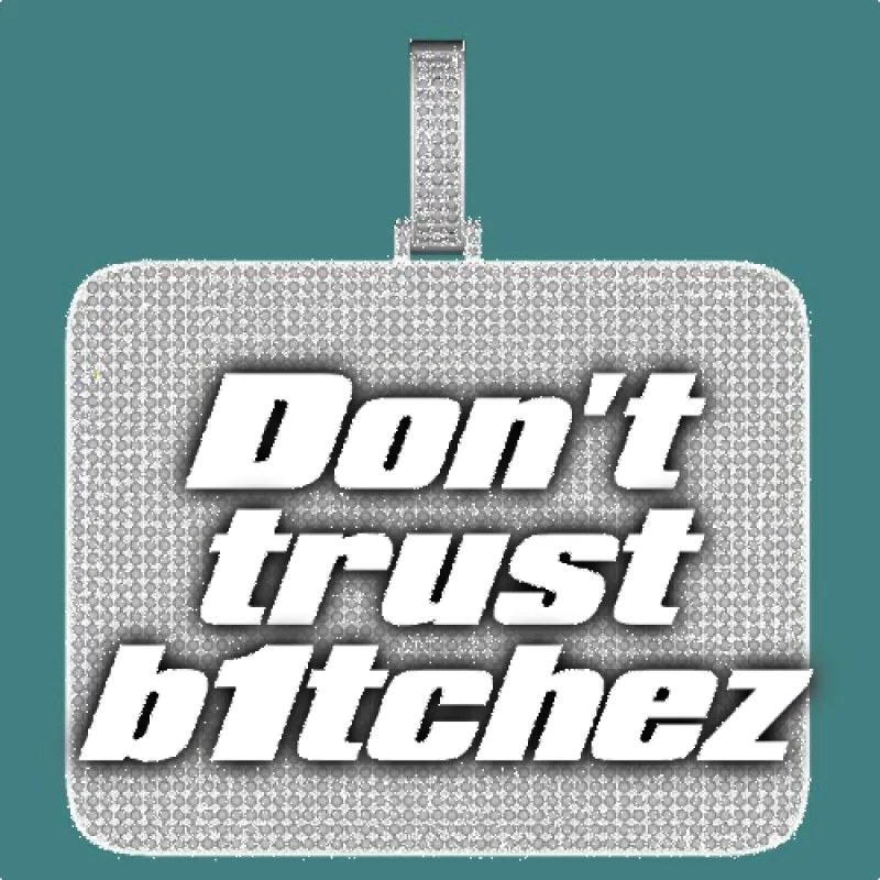 CUSTOM LETTER NECKLACE 3D BIG SQUARE sold by The GUU Shop