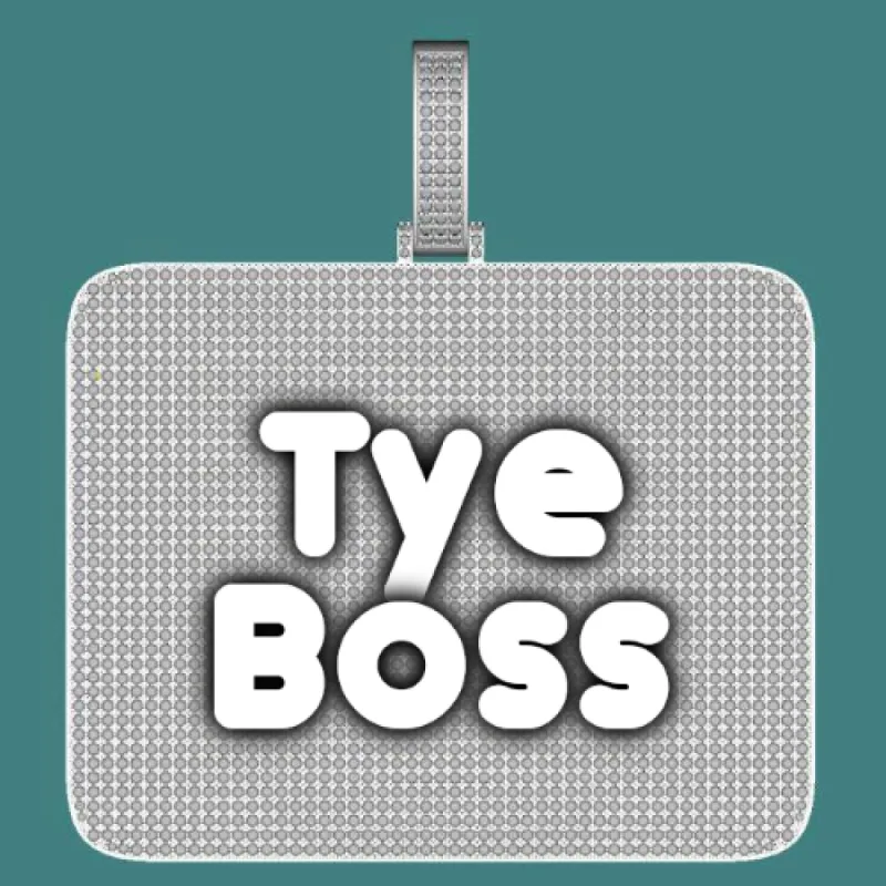 CUSTOM LETTER NECKLACE 3D BIG SQUARE sold by The GUU Shop