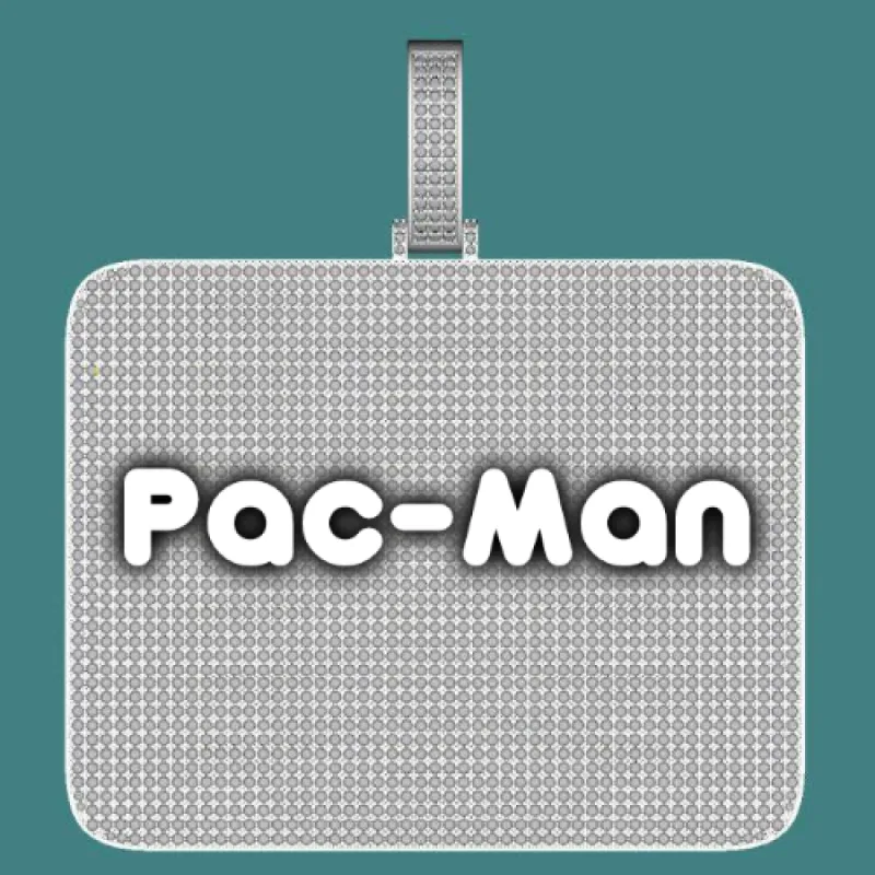 CUSTOM LETTER NECKLACE 3D BIG SQUARE sold by The GUU Shop