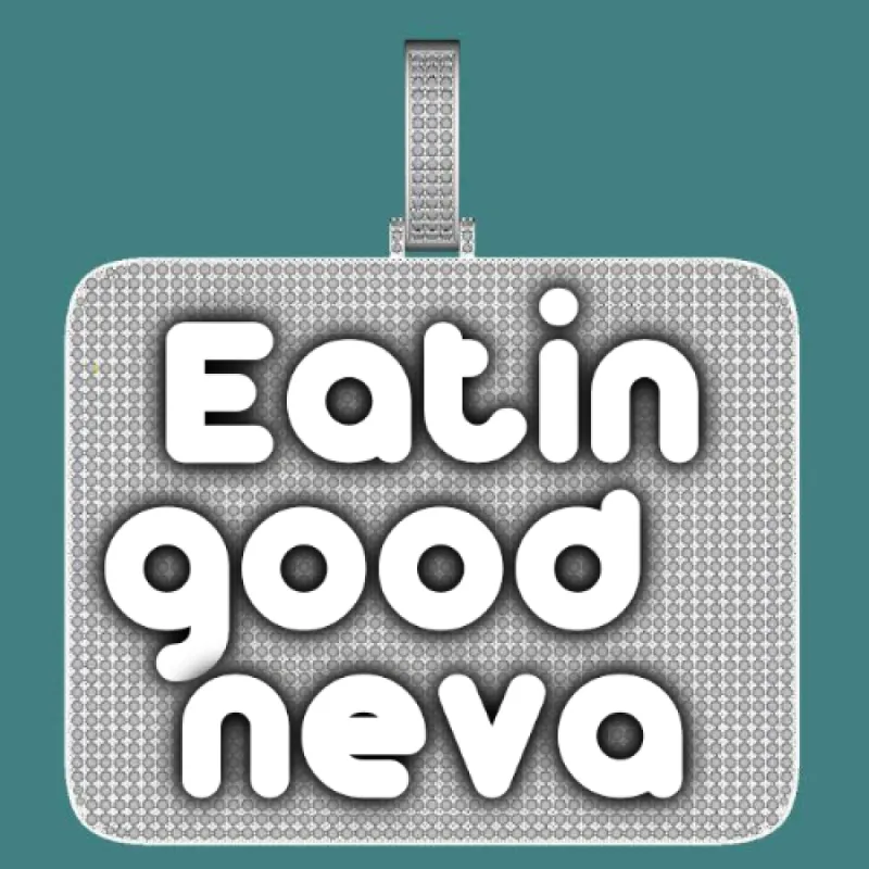 CUSTOM LETTER NECKLACE 3D BIG SQUARE sold by The GUU Shop