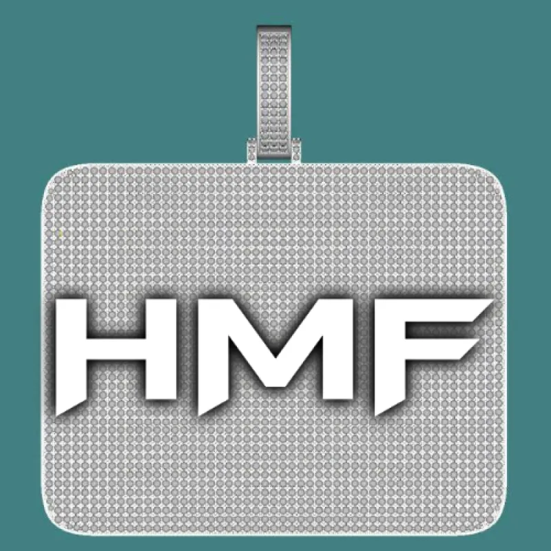 CUSTOM LETTER NECKLACE 3D BIG SQUARE sold by The GUU Shop