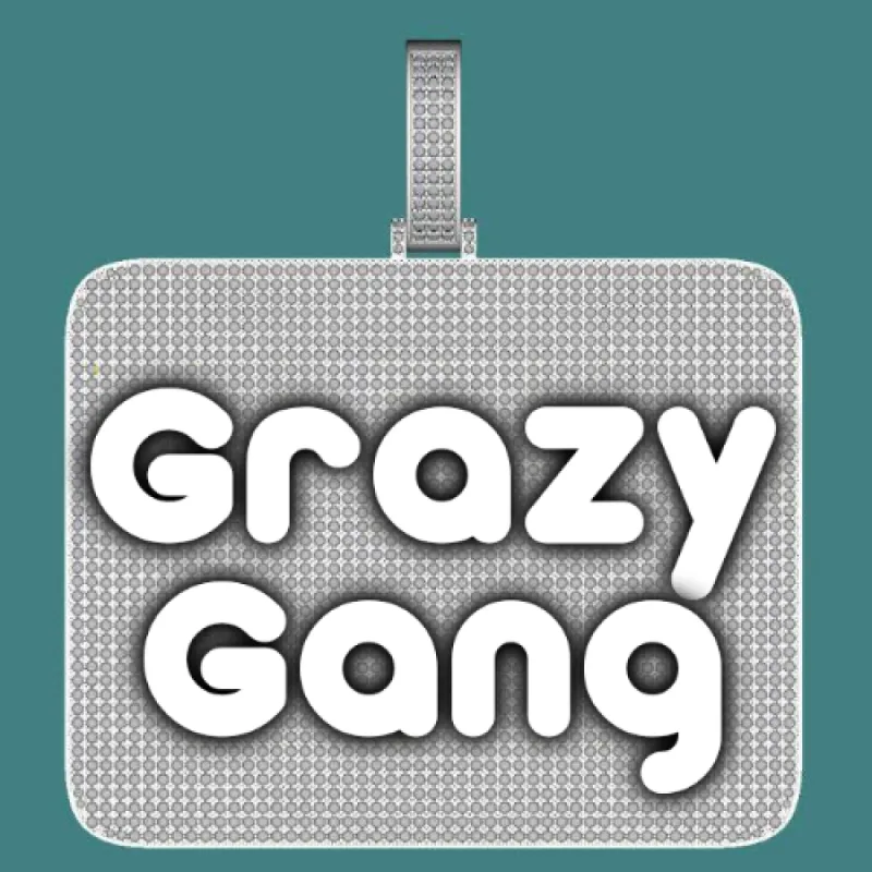 CUSTOM LETTER NECKLACE 3D BIG SQUARE sold by The GUU Shop