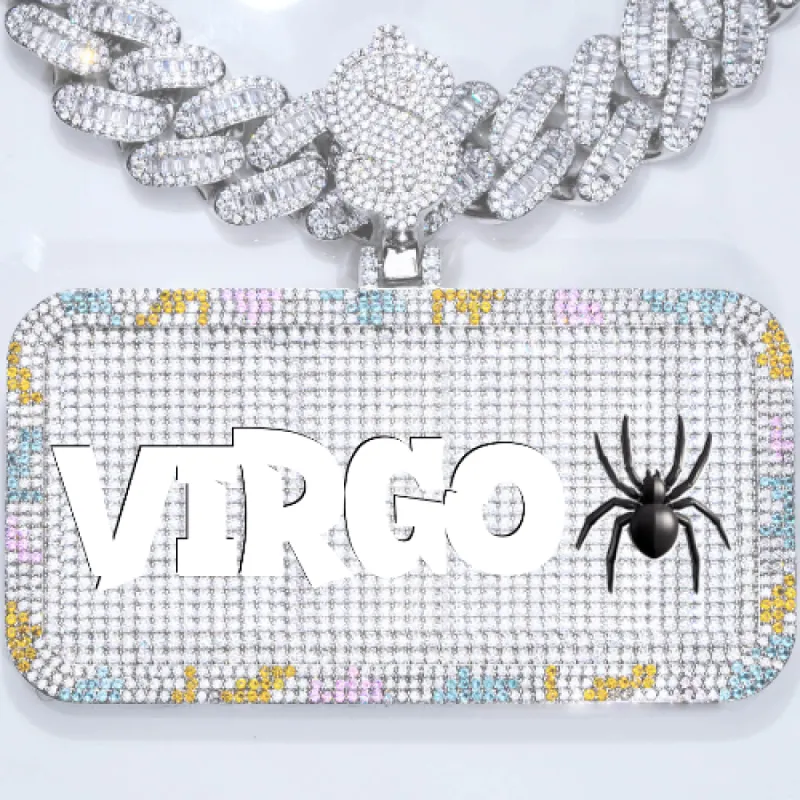 CUSTOM LETTER NECKLACE 3D COLORFUL SQUARE sold by The GUU Shop