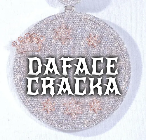 CUSTOM LETTER NECKLACE 3D BIG CROWN DISC sold by The GUU Shop