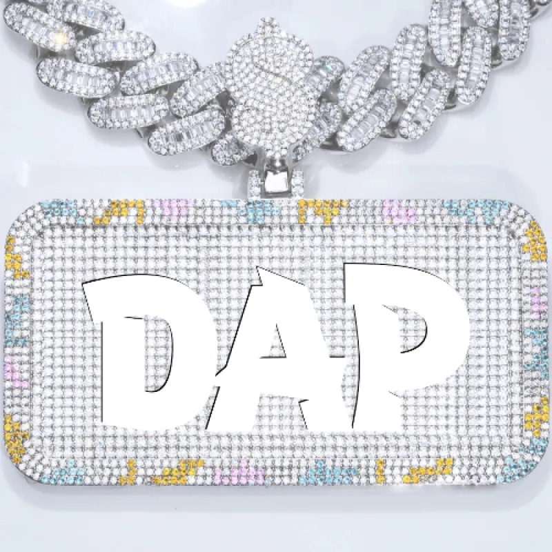 CUSTOM LETTER NECKLACE 3D COLORFUL SQUARE sold by The GUU Shop