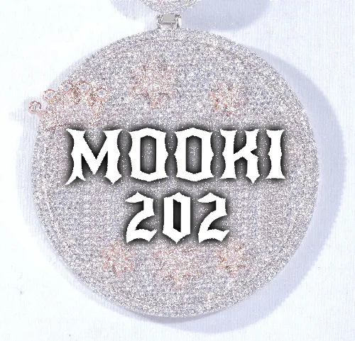 CUSTOM LETTER NECKLACE 3D BIG CROWN DISC sold by The GUU Shop