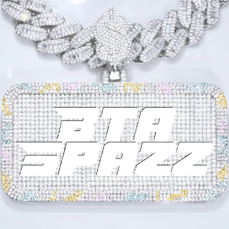 CUSTOM LETTER NECKLACE 3D COLORFUL SQUARE made by The GUU Shop