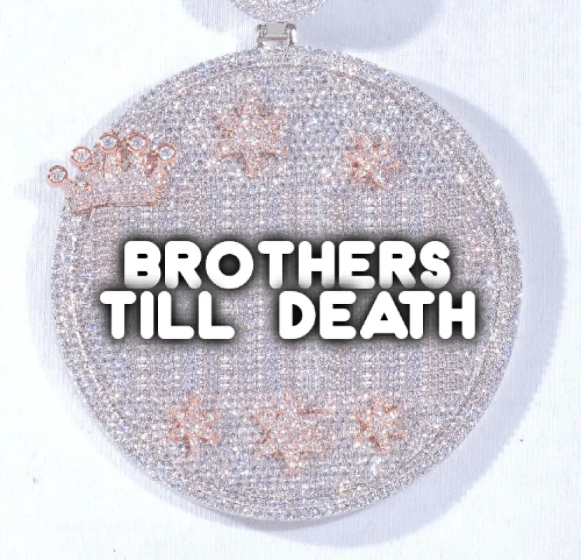 CUSTOM LETTER NECKLACE 3D BIG CROWN DISC sold by The GUU Shop