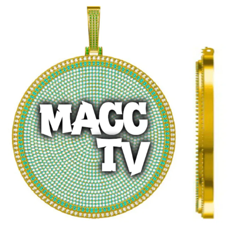 CUSTOM LETTER NECKLACE 3D BIG DISC sold by The GUU Shop