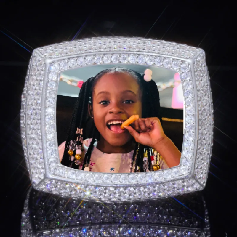 3D CUSTOM PICTURE ICED RING sold by The GUU Shop