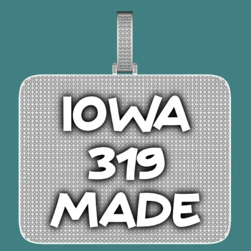 CUSTOM LETTER NECKLACE 3D BIG SQUARE sold by The GUU Shop