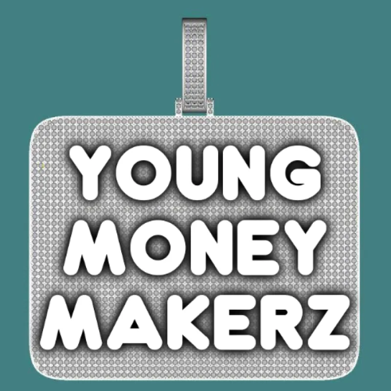 CUSTOM LETTER NECKLACE 3D BIG SQUARE sold by The GUU Shop