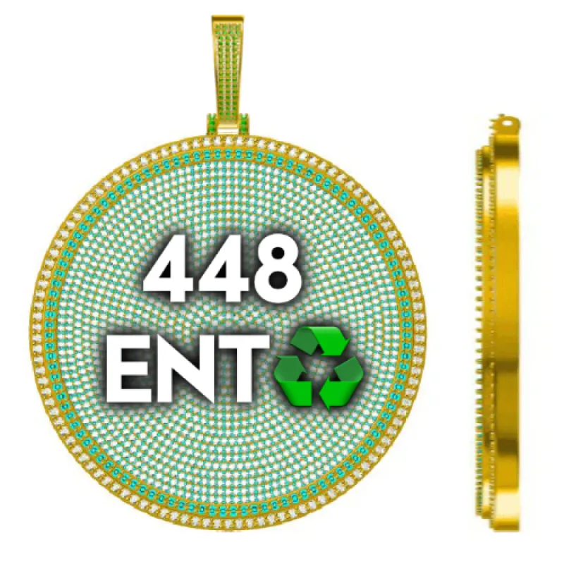 CUSTOM LETTER NECKLACE 3D BIG DISC sold by The GUU Shop