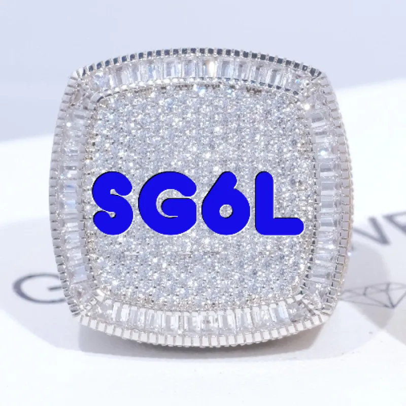 CUSTOM LETTER 3D ICED RING sold by The GUU Shop