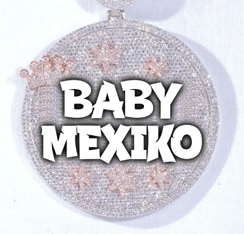 CUSTOM LETTER NECKLACE 3D BIG CROWN DISC sold by The GUU Shop