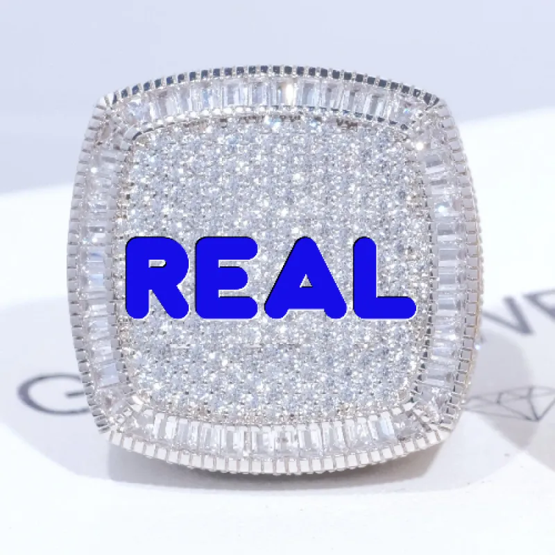 CUSTOM LETTER 3D ICED RING sold by The GUU Shop