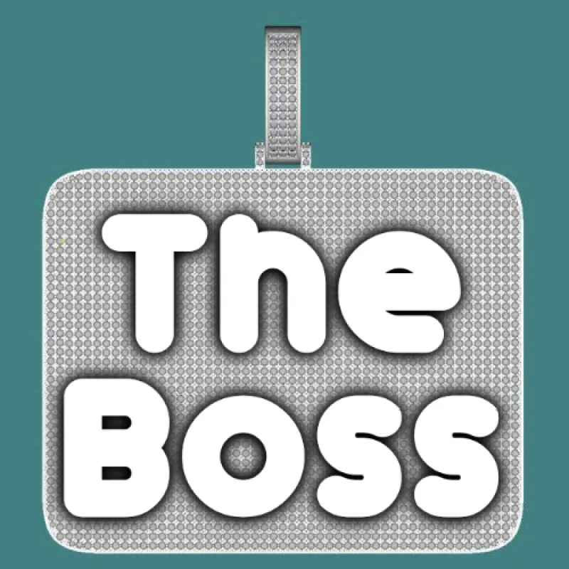 CUSTOM LETTER NECKLACE 3D BIG SQUARE sold by The GUU Shop