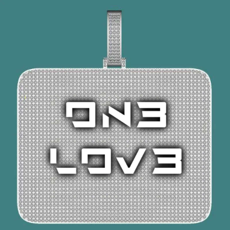 CUSTOM LETTER NECKLACE 3D BIG SQUARE sold by The GUU Shop