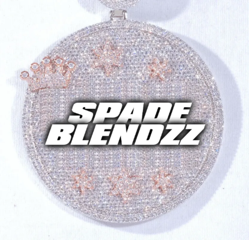 CUSTOM LETTER NECKLACE 3D BIG CROWN DISC sold by The GUU Shop