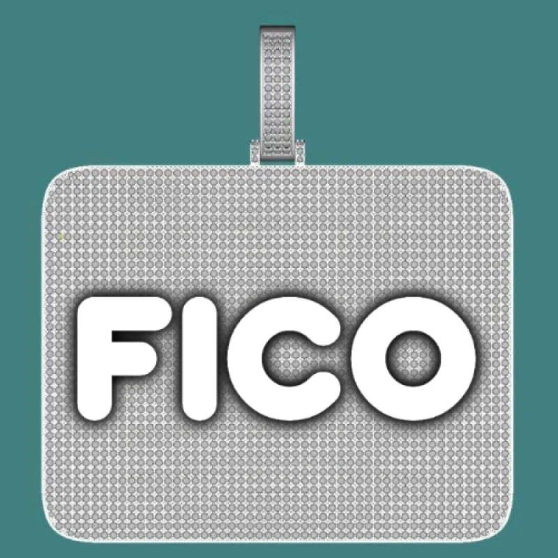 CUSTOM LETTER NECKLACE 3D BIG SQUARE sold by The GUU Shop