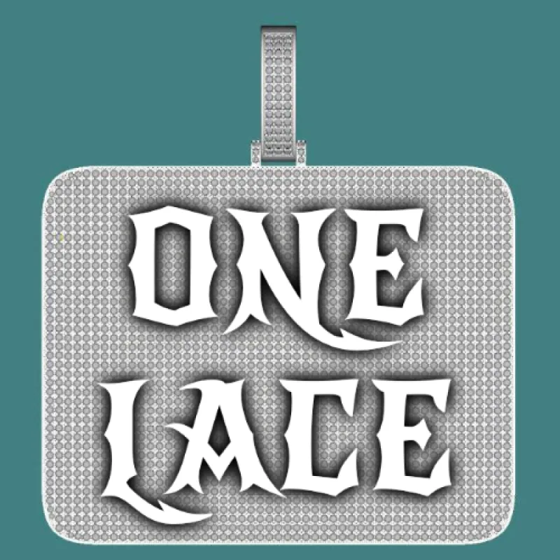 CUSTOM LETTER NECKLACE 3D BIG SQUARE sold by The GUU Shop