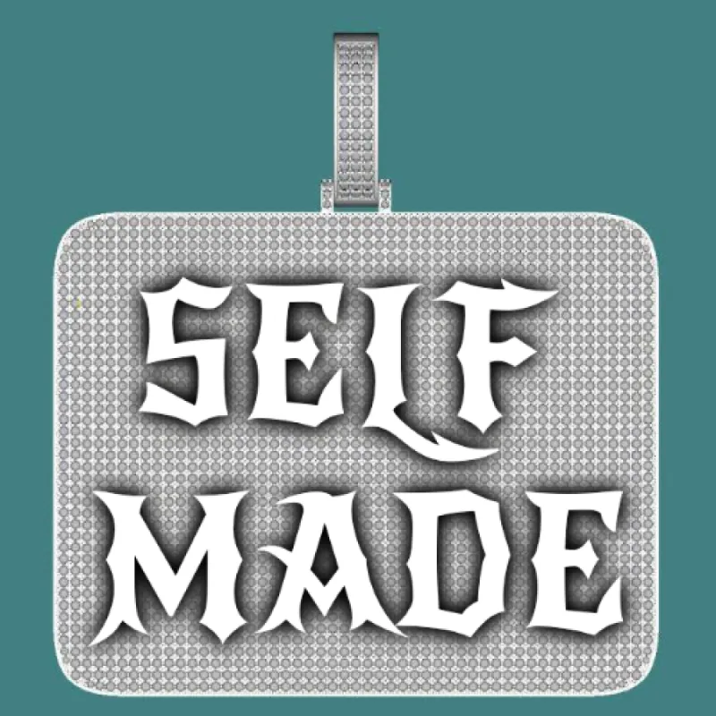 CUSTOM LETTER NECKLACE 3D BIG SQUARE sold by The GUU Shop