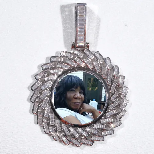 Large 3D Baguette Custom Picture Pendant sold by The GUU Shop