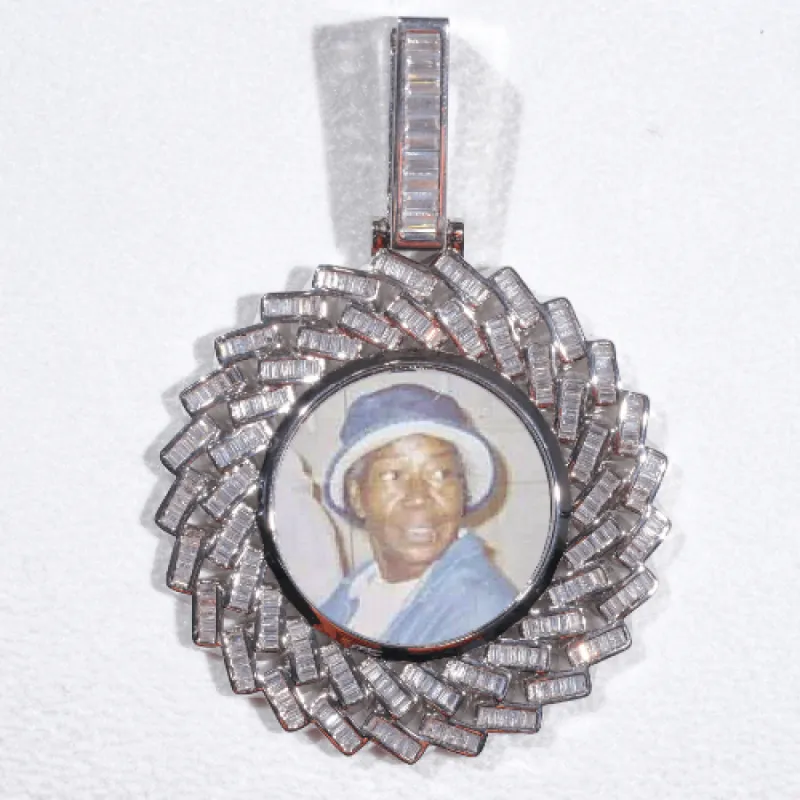 Large 3D Baguette Custom Picture Pendant sold by The GUU Shop