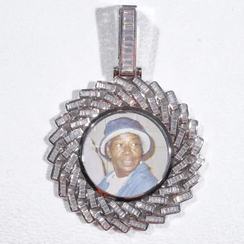 Large 3D Baguette Custom Picture Pendant sold by The GUU Shop