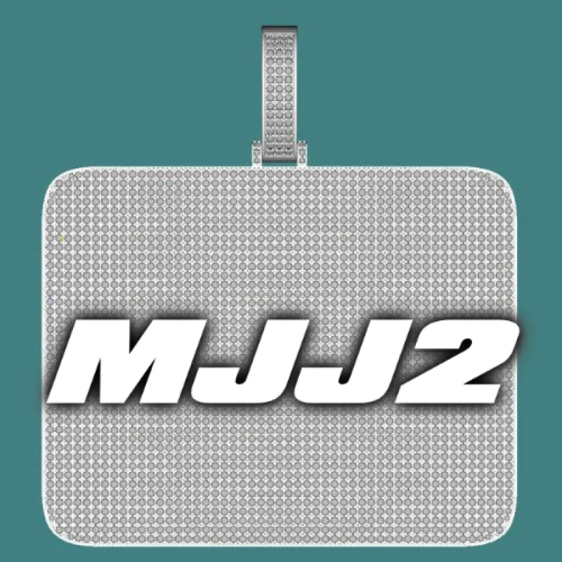 CUSTOM LETTER NECKLACE 3D BIG SQUARE sold by The GUU Shop