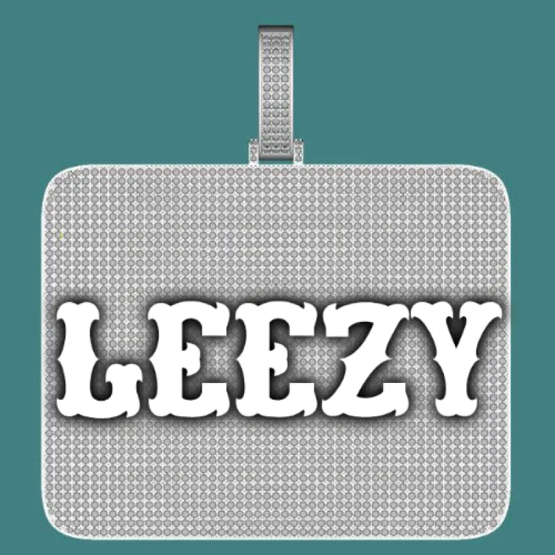 CUSTOM LETTER NECKLACE 3D BIG SQUARE sold by The GUU Shop