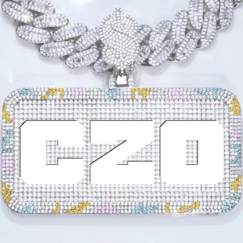 CUSTOM LETTER NECKLACE 3D COLORFUL SQUARE sold by The GUU Shop