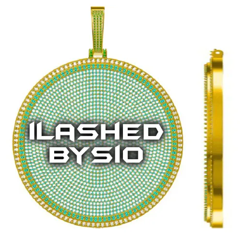 CUSTOM LETTER NECKLACE 3D BIG DISC sold by The GUU Shop