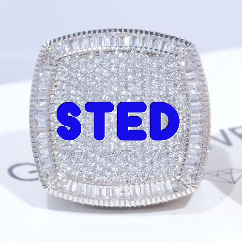 CUSTOM LETTER 3D ICED RING sold by The GUU Shop
