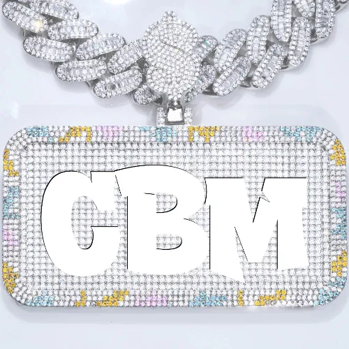 CUSTOM LETTER NECKLACE 3D COLORFUL SQUARE sold by The GUU Shop