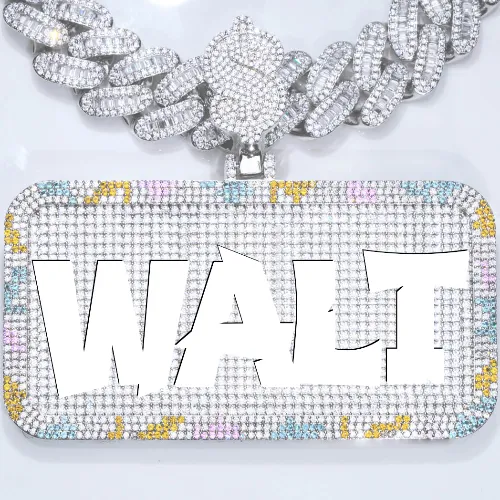 CUSTOM LETTER NECKLACE 3D COLORFUL SQUARE sold by The GUU Shop