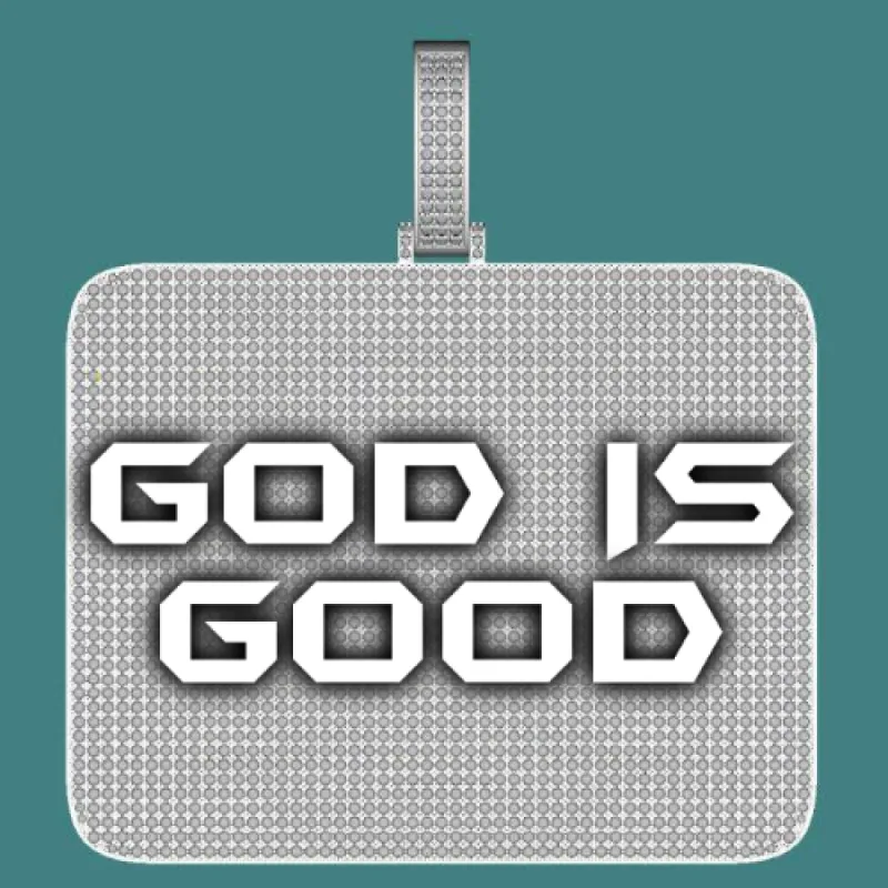 CUSTOM LETTER NECKLACE 3D BIG SQUARE sold by The GUU Shop