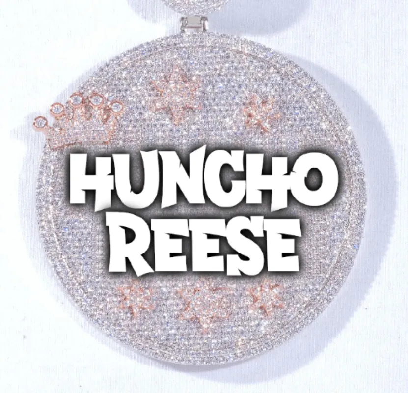 CUSTOM LETTER NECKLACE 3D BIG CROWN DISC sold by The GUU Shop