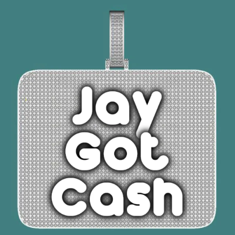 CUSTOM LETTER NECKLACE 3D BIG SQUARE sold by The GUU Shop