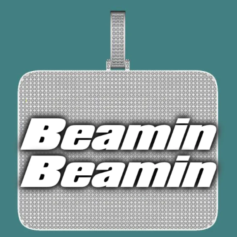 CUSTOM LETTER NECKLACE 3D BIG SQUARE sold by The GUU Shop