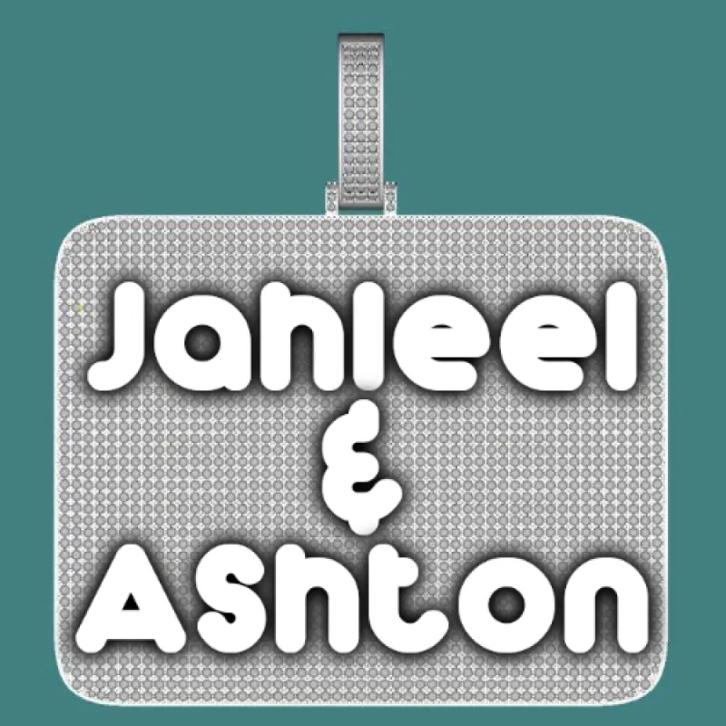 CUSTOM LETTER NECKLACE 3D BIG SQUARE sold by The GUU Shop