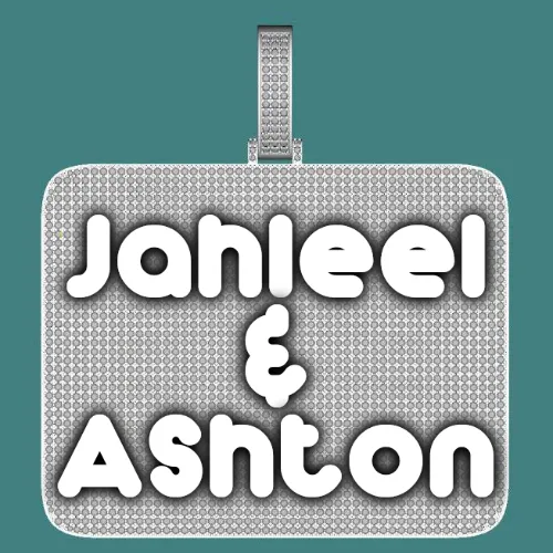 CUSTOM LETTER NECKLACE 3D BIG SQUARE sold by The GUU Shop