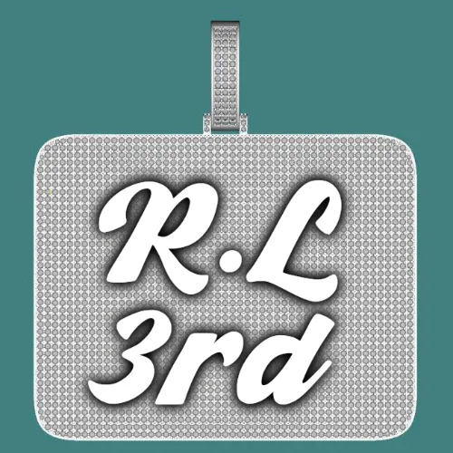 CUSTOM LETTER NECKLACE 3D BIG SQUARE sold by The GUU Shop