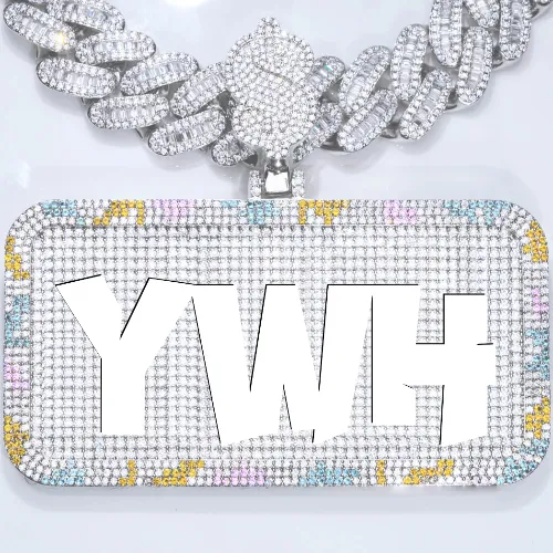 CUSTOM LETTER NECKLACE 3D COLORFUL SQUARE sold by The GUU Shop