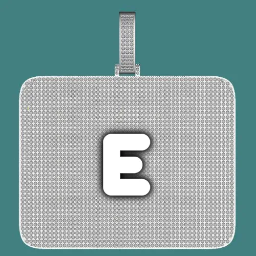 CUSTOM LETTER NECKLACE 3D BIG SQUARE sold by The GUU Shop