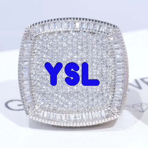 CUSTOM LETTER 3D ICED RING sold by The GUU Shop