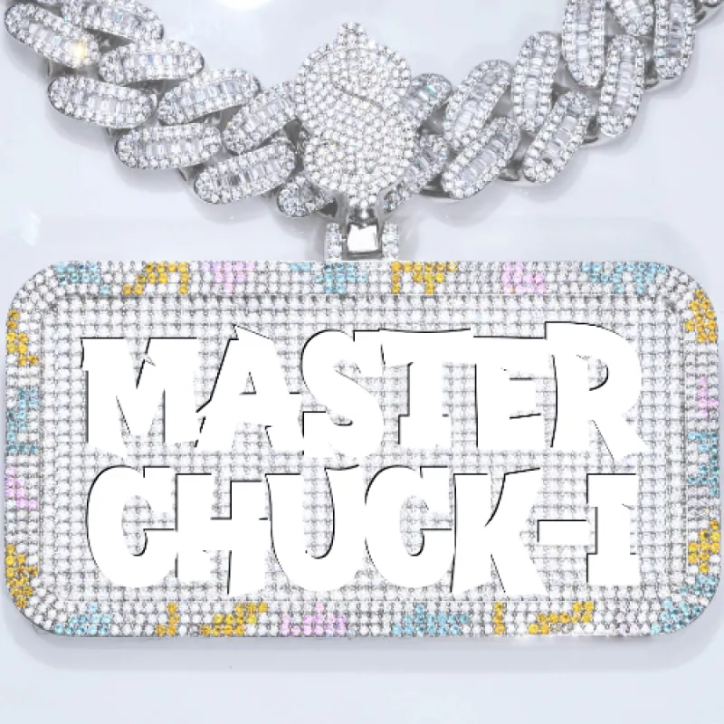 CUSTOM LETTER NECKLACE 3D COLORFUL SQUARE sold by The GUU Shop